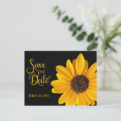 ひまわり、日付を保存 案内ポストカード (スタンド正面)