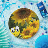 ひまわり（昆虫）マルハナバチ紙プレート ペーパープレート (パーティー)