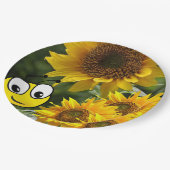 ひまわり（昆虫）マルハナバチ紙プレート ペーパープレート (アングル)