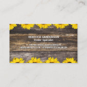 ひまわり | 木素朴材とつる植物 名刺 (裏面)