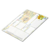 ひまわり |毎日のプランナー | 5および1フードジャーナル ノートパッド (アングル)