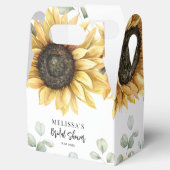 ひまわり 水彩 フラワー スクリプト ブライダル シャワー フェイバーボックス (オープン)