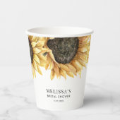 ひまわり 水彩 花 ビューティフル ブライズ シャワー 紙コップ (正面)