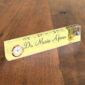 ひまわり 獣医 事務机名札 デスクネームプレート (側面)