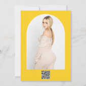 ひまわり 白 シンプル ラスティック ブライダルシャワー 招待状 (裏面)