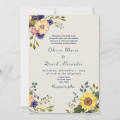 ひまわり 秋のウェディング 招待状 (正面)