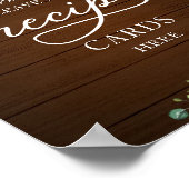 ひまわり 秋のブライダルシャワー レシピ カード サイン (角)