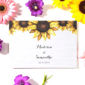 ひまわり 秋の結婚式 黄色 白 薄葉紙