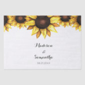 ひまわり 秋の結婚式 黄色 白 薄葉紙 (正面)