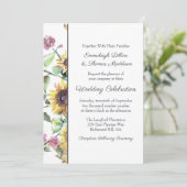 ひまわり 秋 水彩 花 ウェディング 招待状 (スタンド正面)