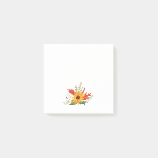 ひまわり、紅葉、秋のアートポストイット注記 ポストイット (正面)
