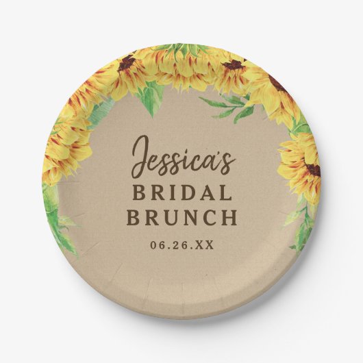 ひまわり 紙皿 (正面)