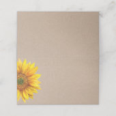 ひまわり。素朴フローラ結婚の。国花 プレイスカード (外部開封)