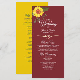 ひまわり 結婚式プログラム