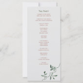 ひまわり 結婚式プログラム (裏面)