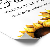 ひまわり 結婚式プログラム ファン サイン ポスター (角)