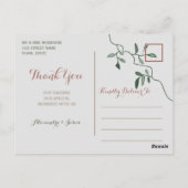 ひまわり 結婚式 お礼 ポストカード (裏面)