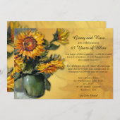 ひまわり 結婚記念日 招待状 (正面/裏面)