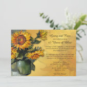 ひまわり 結婚記念日 招待状 (スタンド正面)