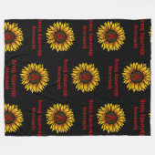 ひまわり…脳動脈瘤 フリースブランケット (正面(横))