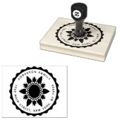 ひまわり、自分の姓を作成 ラバースタンプ (押印)