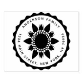 ひまわり、自分の姓を作成 ラバースタンプ (インプリント)