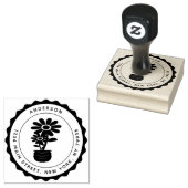 ひまわり、自分の姓を作成 ラバースタンプ (押印)