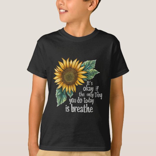ひまわり 自殺予防  Tシャツ (正面)