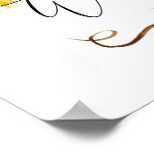 ひまわり 花のウェルカムサイン - 結婚式やシャワー ポスター (角)