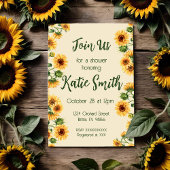 ひまわり 花のテーマの招待状 招待状