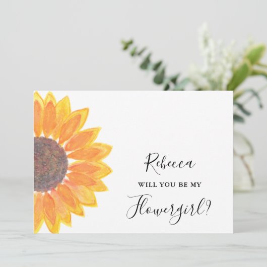 ひまわり 花嫁の介添えをしてくれますか 招待状 (スタンド正面)