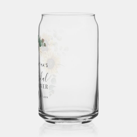 ひまわり 花束 グリーン ウェディング シャワー ガラス缶 (左)