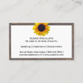 ひまわり |花柄 名刺 (裏面)