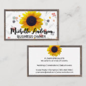 ひまわり |花柄 名刺 (正面/裏面)