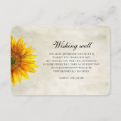 ひまわり。花素朴結婚の願い エンクロージャーカード (正面)