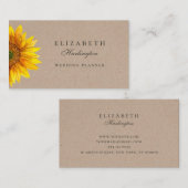 ひまわり。花素朴。フローラプロフェッショナル 名刺 (正面/裏面)
