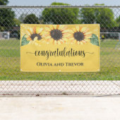 ひまわり 花言葉 おめでとう 結婚式 横断幕 (インサイチュ)