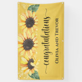 ひまわり 花言葉 おめでとう 結婚 横断幕 (縦)