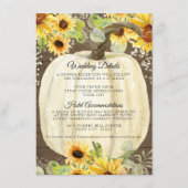 ひまわり 花飾り パンプキン キラキラ ライト 詳細 エンクロージャーカード (正面)