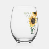 ひまわり 花 グリーン ブライダルシャワー ガラス缶 (右)