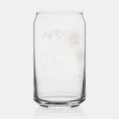 ひまわり 花 グリーン ブライダルシャワー ガラス缶 (裏面)