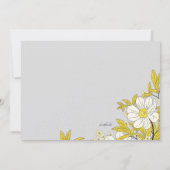 ひまわり 花 シャワー 招待状 (裏面)