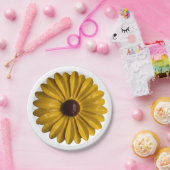 ひまわり 花 ピン フラワースプリング ガーデンパーティー ペーパープレート (パーティー)