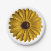 ひまわり 花 ピン フラワースプリング ガーデンパーティー ペーパープレート (正面)