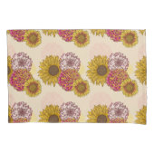 ひまわり、菊、カーネーションフローラ 枕カバー (正面左)