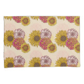 ひまわり、菊、カーネーションフローラ 枕カバー (正面右)