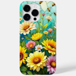 ひまわり&蜂の電話ケース Case-Mate iPhone 14 PRO MAXケース
