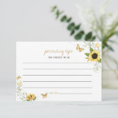 ひまわり&蝶の子育てのヒントアドバイスカード エンクロージャーカード (スタンド正面)