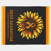 ひまわり/認識度...CRPSフリースブランケット フリースブランケット (正面(横))