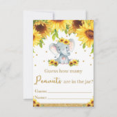 ひまわり 象のピーナッツ当てクイズ カード (正面)